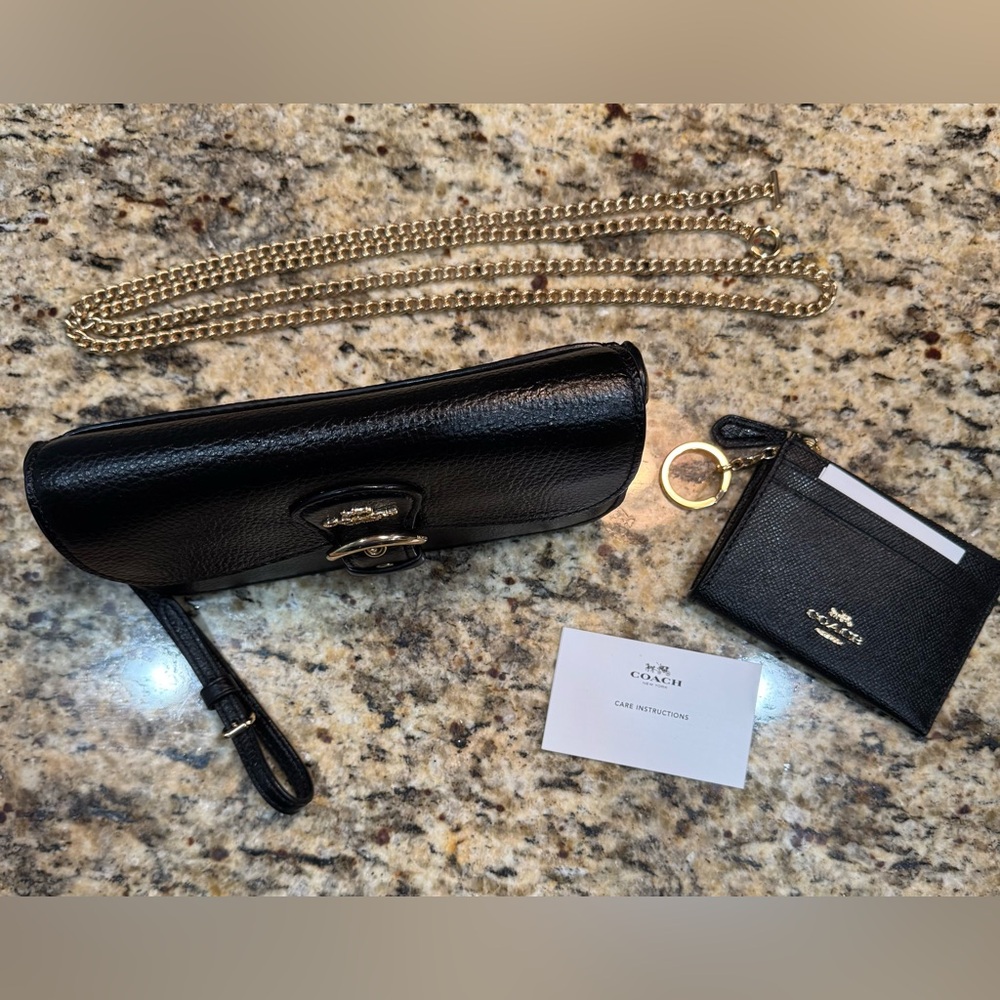 COACH Black Kleo XBody Bag and Card Holder with Key Ring - New with Tags!! - Picture 2 of 16